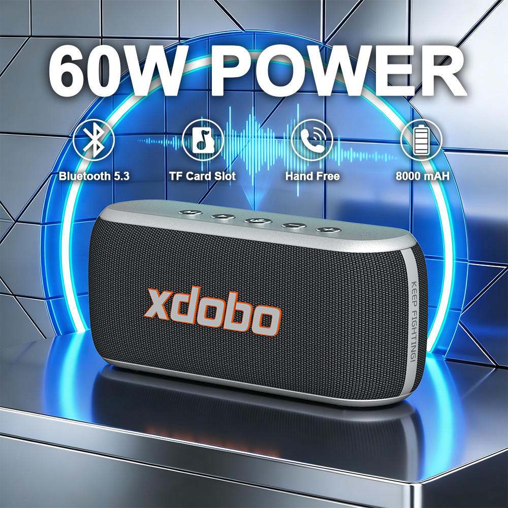 60W Soundbar XDOBO X8IV Subwoofer Speaker 8000mAh Deep Bass Outdoor Smart Phone TV Home Cinema