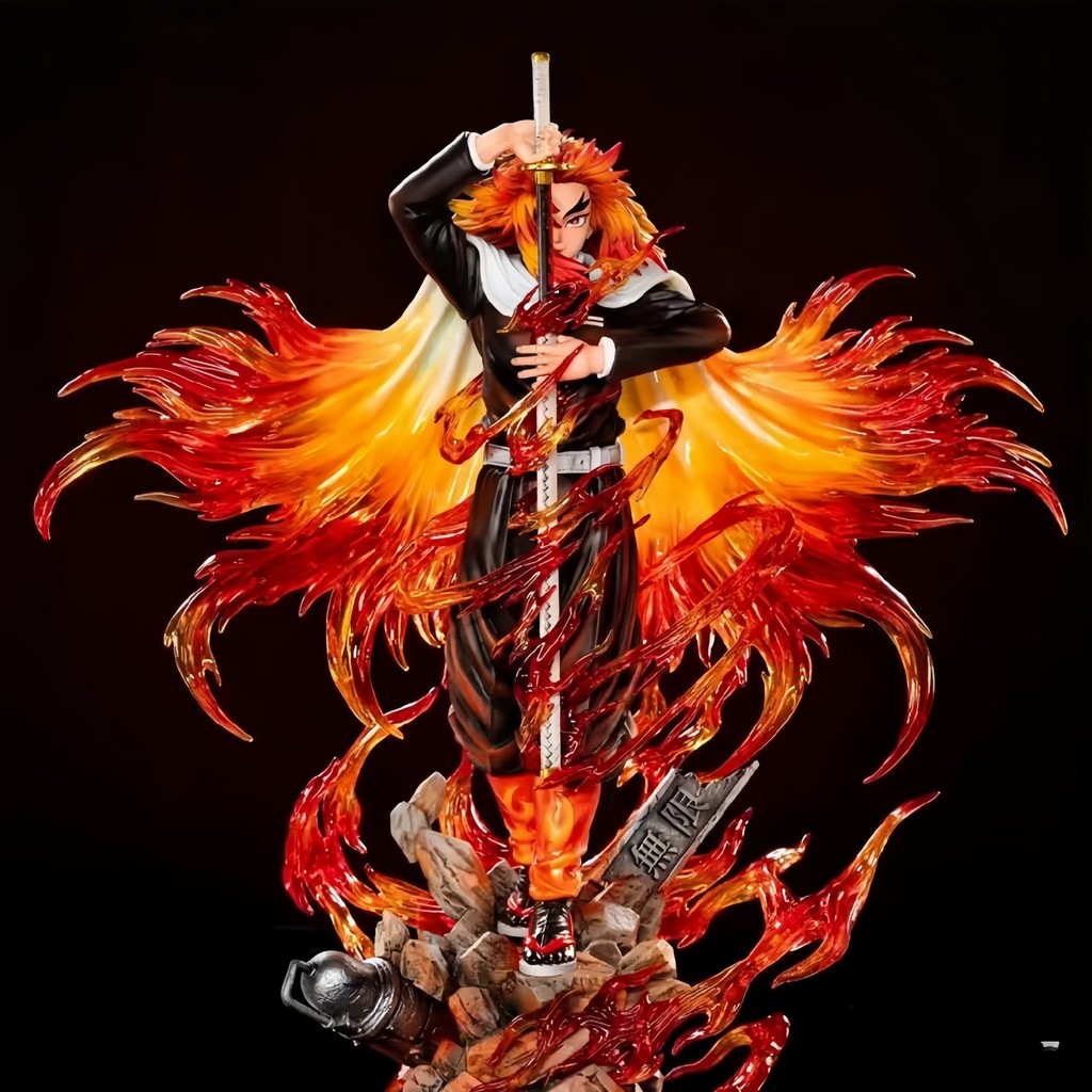 30cm Demon Slayer Rengoku Kyoujurou Anime Figure Rengoku Kyoujurou Figurine Pvc Model Statue