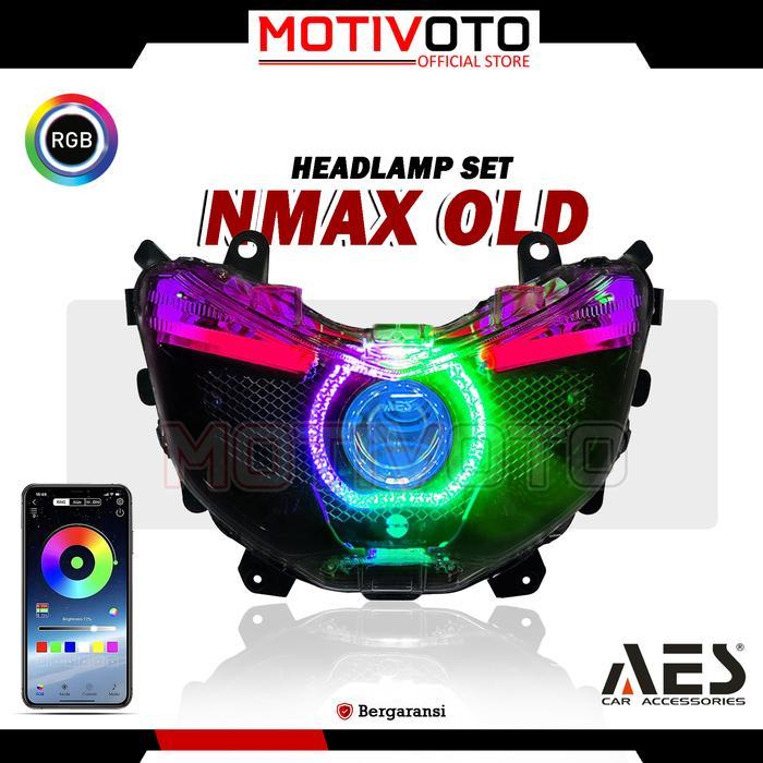 Projie BiLED AES Nmax Old Full RGB + Saklar PNP Lampu Depan Headlamp Bi-LED AES Turbo SE Experience 