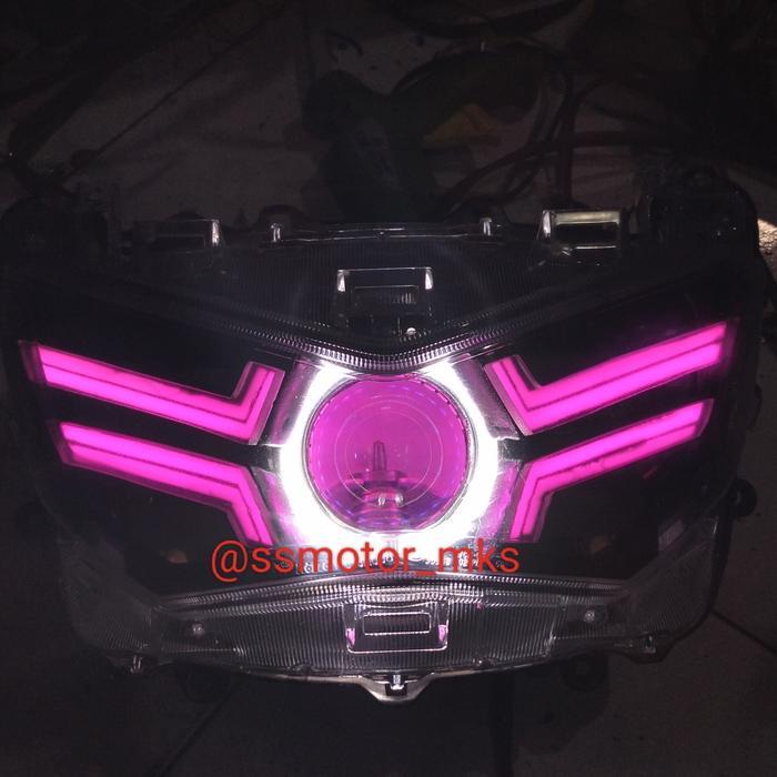 HEADLAMP CUSTOM PROJIE BILED LAZY BLOK RGB BLUETOOTH YAMAHA NEW NMAX