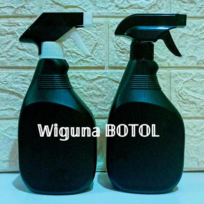 Botol Spray 500 ML Hitam / Botol HDPE 500ml Spray Kispray Hitam