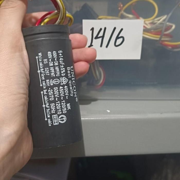 kapasitor mesin cuci lg 2 tabung 14 6uf kabel 4
