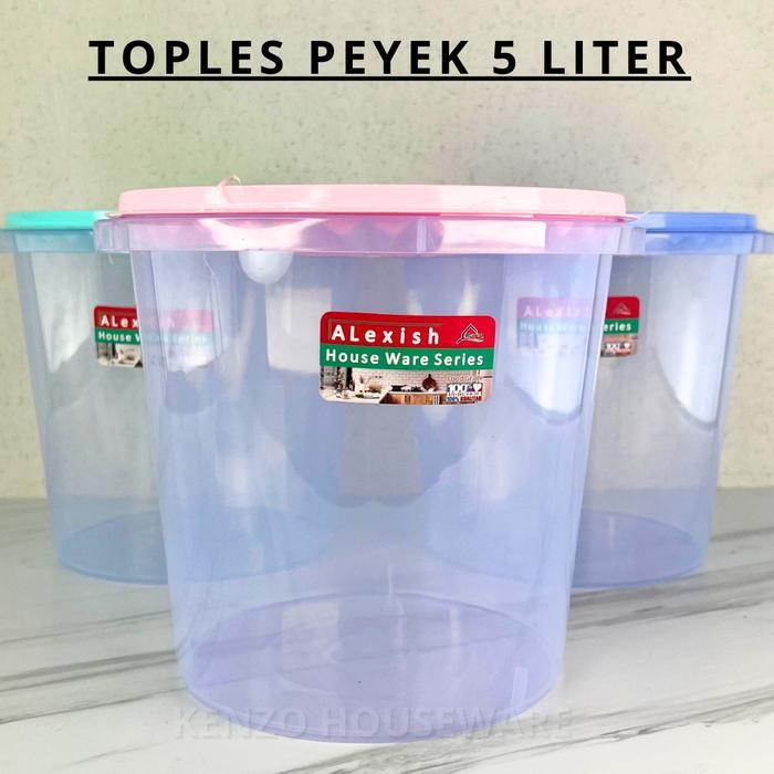 "New" Toples Peyek 10 Liter PEYELE ALEXISH Toples Krupuk Kerupuk Sealware TRANSPARAN
