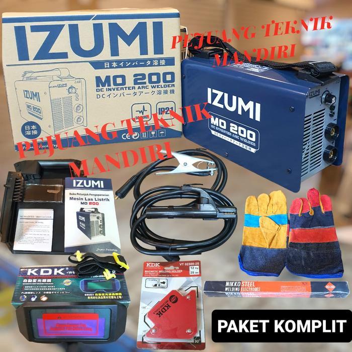 MESIN LAS INVERTER IZUMI MO 200 / TRAFO LAS INVERTER IZUMI MO 200 - PAKET KOMPLIT