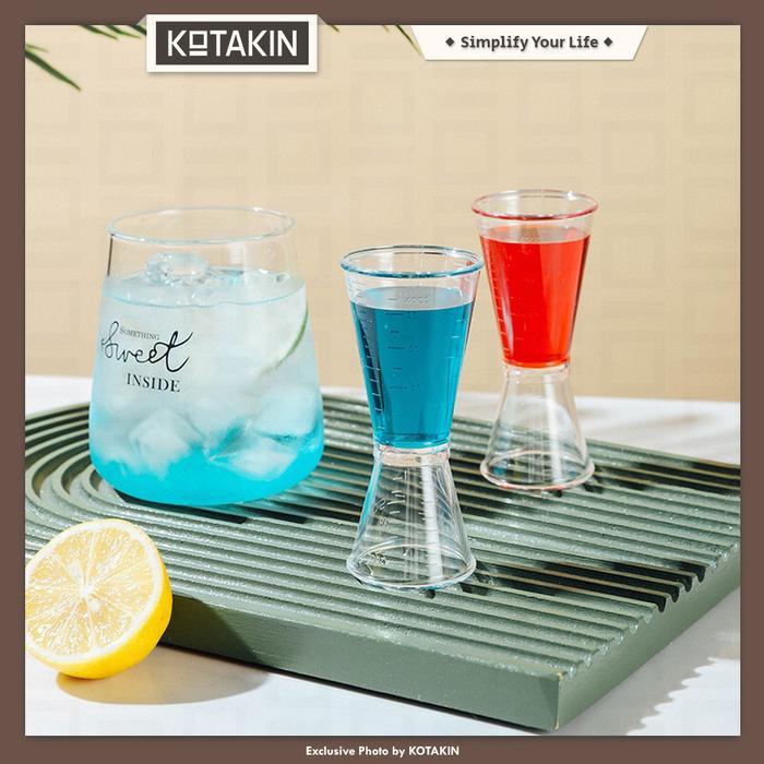 KOTAKIN Jigger Plastik Transparant 30ml 50ml Gelas Takaran Ukur Measuring Cup Takar