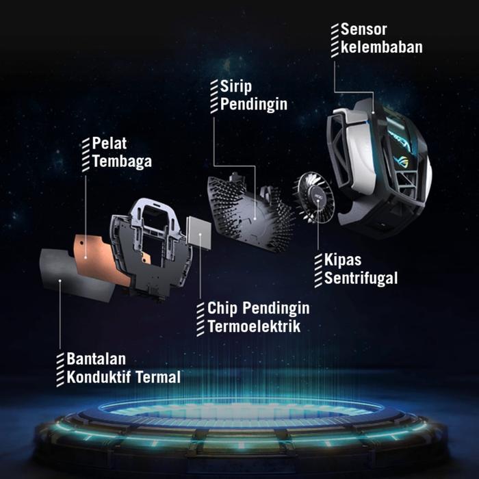 ORIGINAL ASUS AEROACTIVE COOLER ROG PHONE 7 6 FAN KIPAS AERO ACTIVE