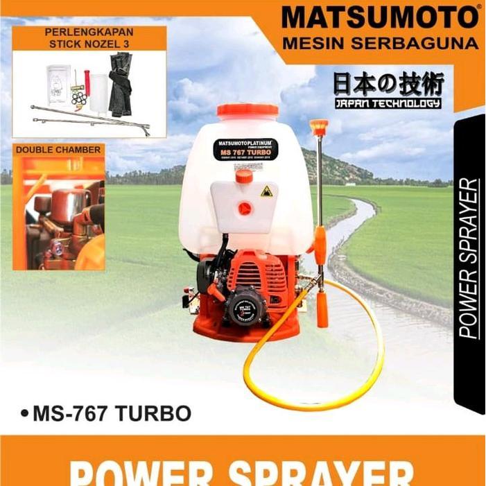 Matsumoto Knapsack Tu26 Turbo Thailand Spe Mesin Serbaguna MS-767 Turbo Power Sprayer dengan Perleng