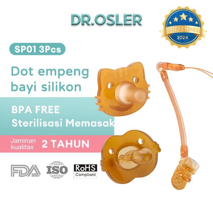 Dr.osler Dot Empeng Bayi Newborn / Empeng Bayi Silikon Lembut / Kompeng Bayi 0 6 Bulan / Empeng Bayi
