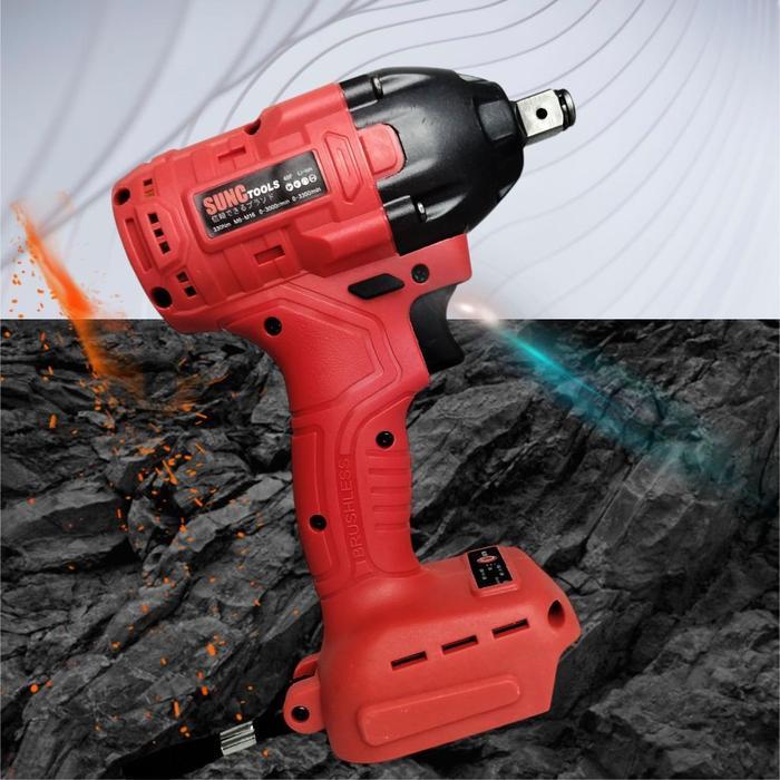 Sunc Tools Mesin Impact Wrench Impact Baterai Cordless 48F