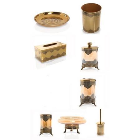 Aksesories Kamar Mandi / Set Tempat Sabun Aksesoris Warna Gold Silver