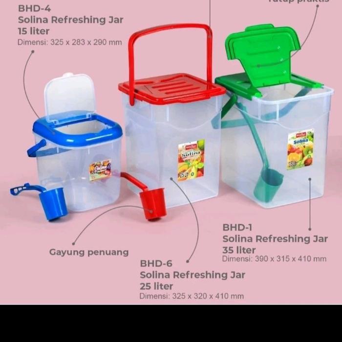 Aquarium es kelapa + gayung/aqurium es buah/toples es buah 15 liter