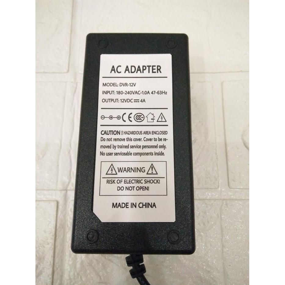 Ac Adapter 12Vdc 4A Model Dvr-12V