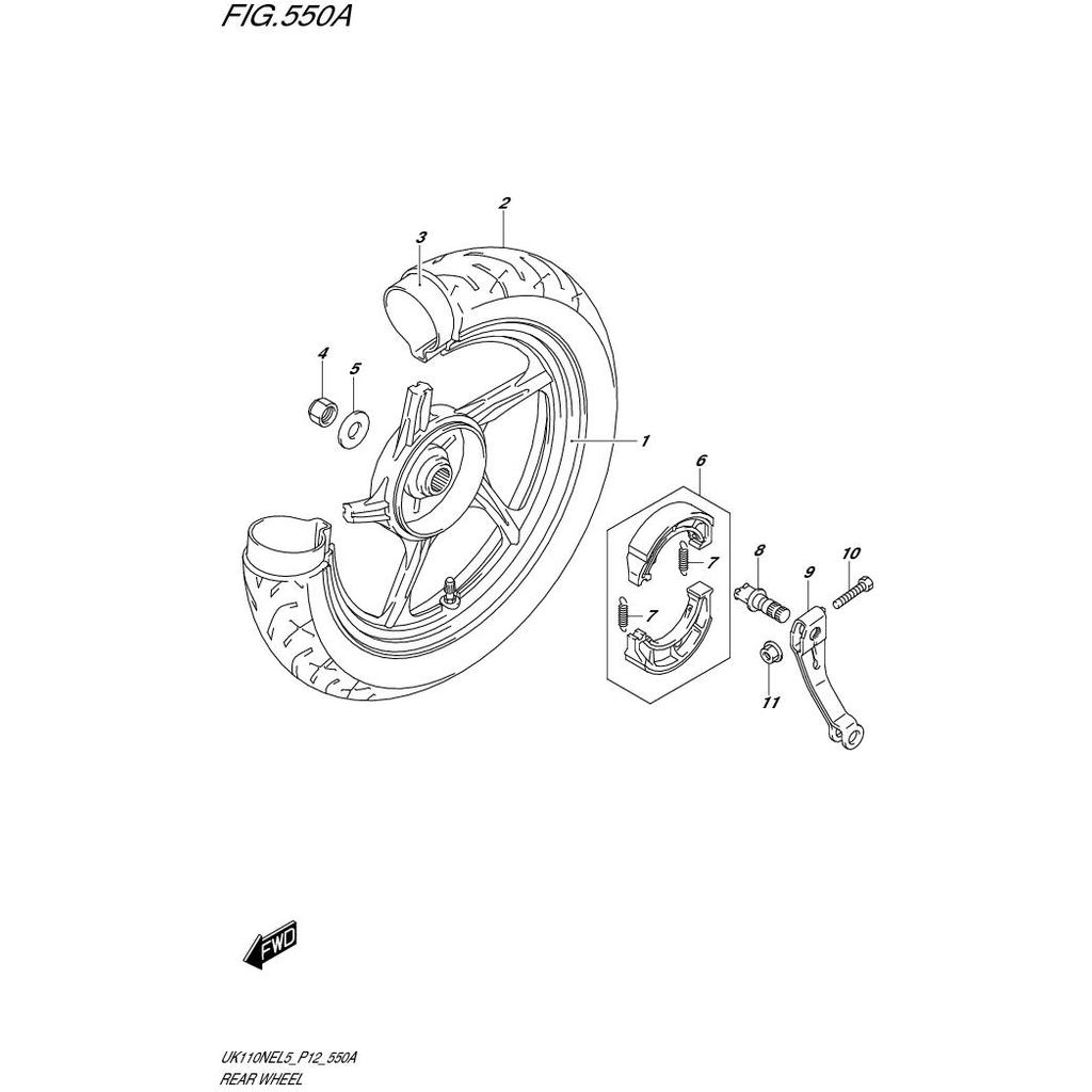 Velg Belakang Original Suzuki Address 110