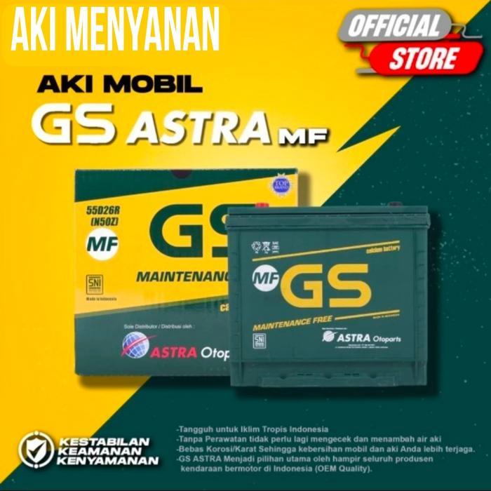 Aki Kering Gs Mf 60 Amper Accu Kijang Colt Diesel Hino Hyundai Nissan Truk N50Z
