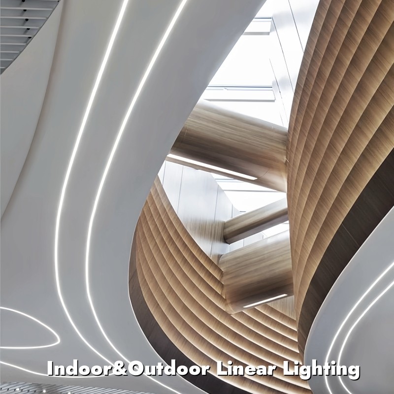 Black Flexible LED Neon Rope Lamp Silicone Tube Diffuser Recessed Channel For WS2811 WS2812B