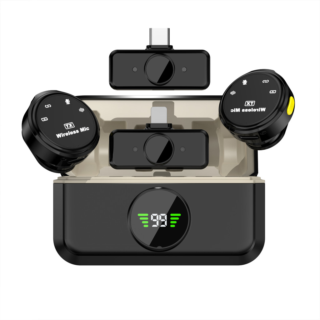 Wireless Lavalier Microphone Dual Omnidirectional Condenser Lavalier Microphone Microphone for