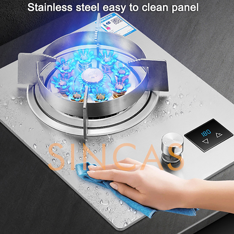 Stainless Steel Gas Single Stove Liquefied/Natural Gas Stove Embedded Household High Flame Stove