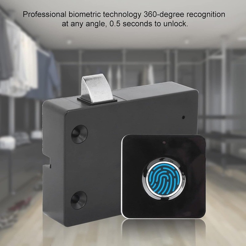 Smart Fingerprint Lock Electronic Fingerprint Drawer Lock Biometric Hidden File Cabinet Lock for