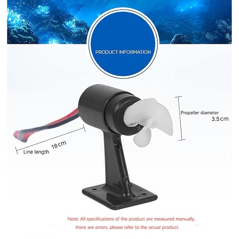 10-20V Jet Boat Underwater 3-Blades Propeller Motor-Engine Thruster For Diy Rc Rov Robot Bait Boat