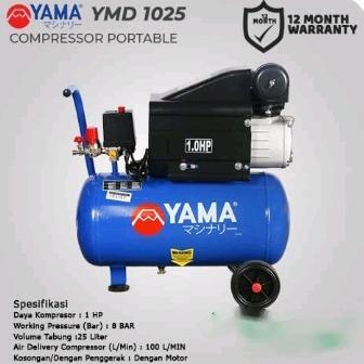kompresor angin listrik portable 1 hp Yama YMD 1025