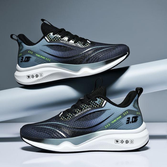 PROMO Sepatu Pria F8-1 UK 37-46 Original Pria Wanita Running Jogging Lari Sneakers Hitam Bahan