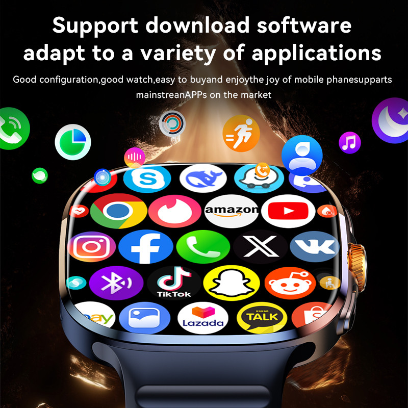 16GB+256GB RAM 5G/4G Android 10 Smart Watch 2.4 inch AMOLED 2100mah Battery 900W Camera GPS WIFI