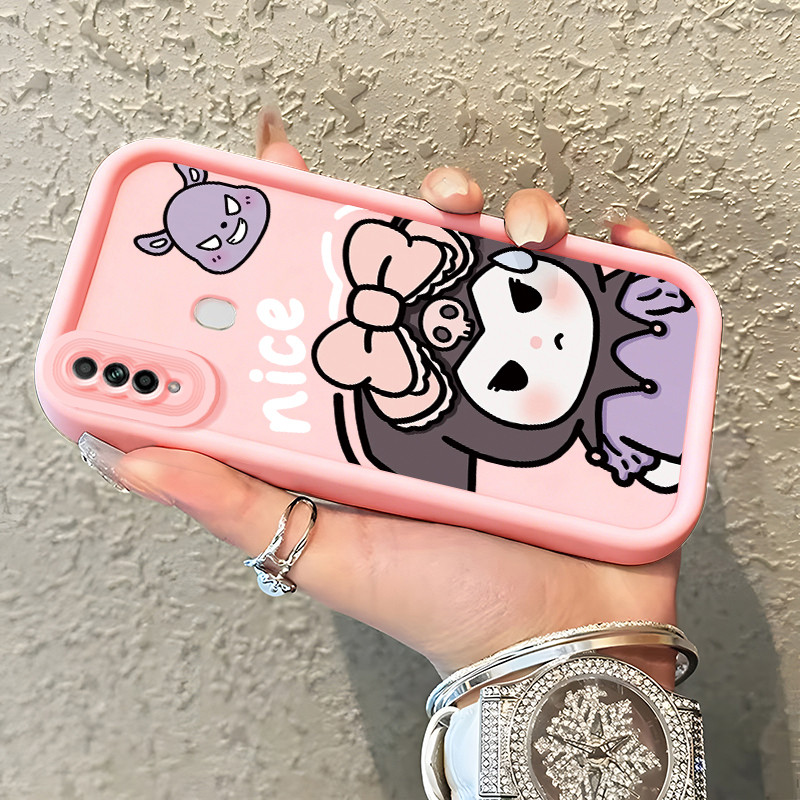 Casing Hp untuk OPPO A31 A8 Case Bow Doll pink  Kasing silikon cocok pria dan wanita Cesing Kesing S
