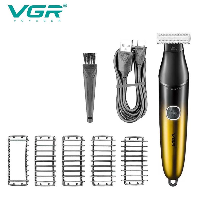VGR new hair remover gradient color body full body shaving machine men's shaver armpit hair private