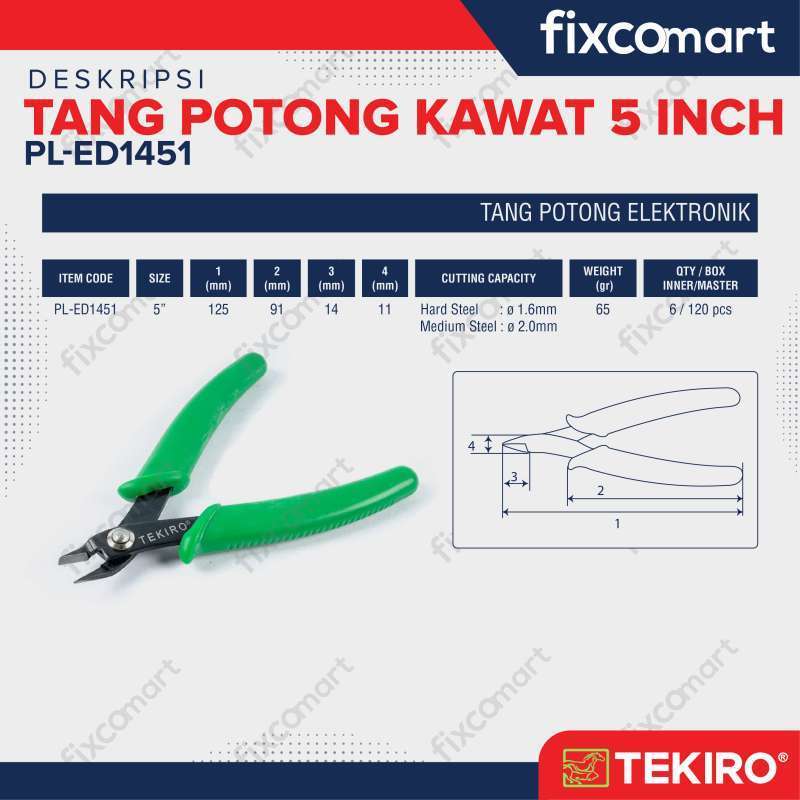 Adaa Tekiro Tang Potong Elektronik 5" / Tang Potong Kawat