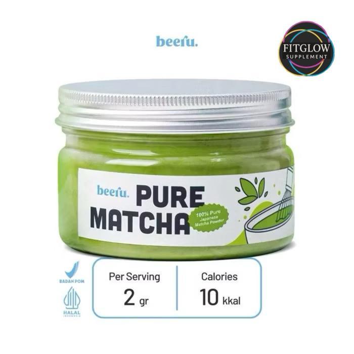 100 gram Beeru Pure Matcha Powder Bubuk Matcha Premium Japan pasi ori