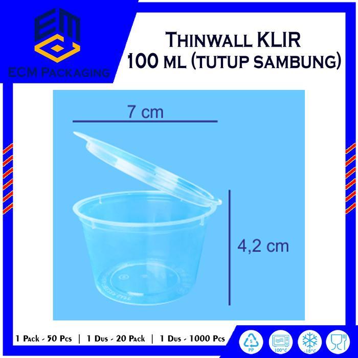 THINWALL KLIR CUP 100ML 25PCS THINWALL CUP PUDING 100ML
