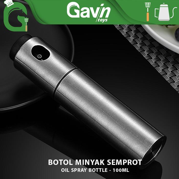 Botol Minyak Semprot Stainless Cooking Oil Spray Bottle Multifungsi