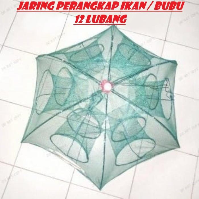 Perangkap Ikan Bubu Ikan Jebakan Jaring Ikan Udang Hexagonal 12 Lubang