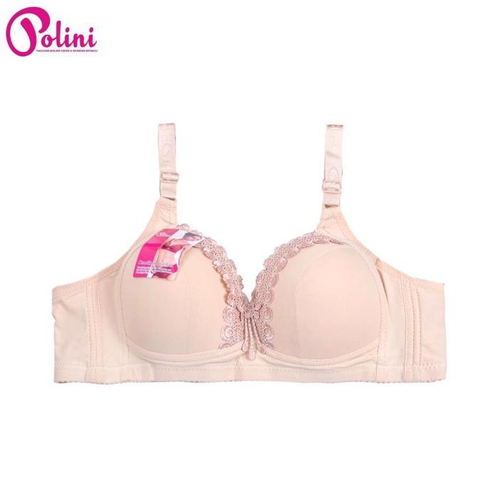 Polini - Bra Wanita Size Besar Cup B Tanpa Kawat Kait 3 Bh 666 Terbaru