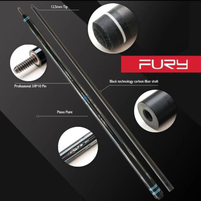 TERLARIS Fury Tempest AF 2 Stick Billiard Carbon Cue READY STOCK
