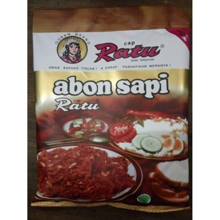 Promo- Makanan Siap Saji / Abon Sapi Cap Ratu / Abon Sapi Kemasan Ekonomis / 90Gr / Halal