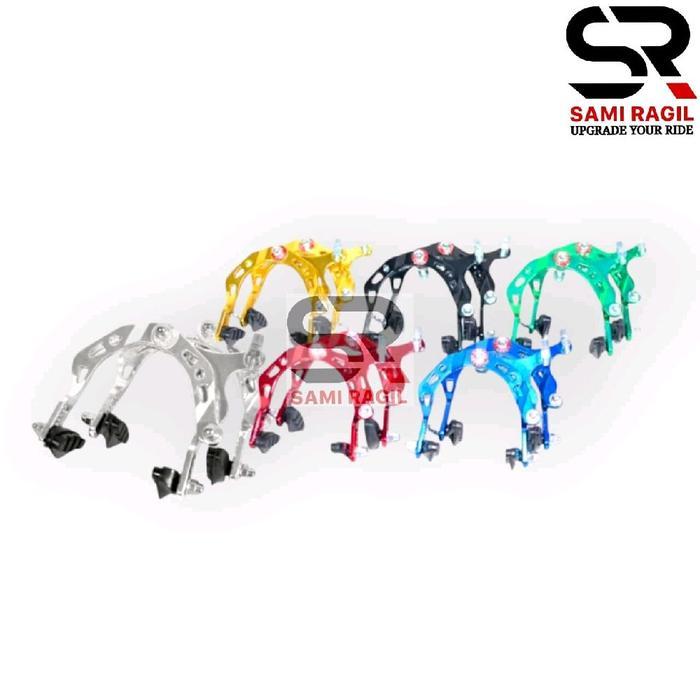 REM U BRAKE SET SEPEDA BMX MTB FEDERAL BALAP ALLOY UBRAKE ANODIZED U-BRAKE ALUMUNIUM KALIPER CALIPER