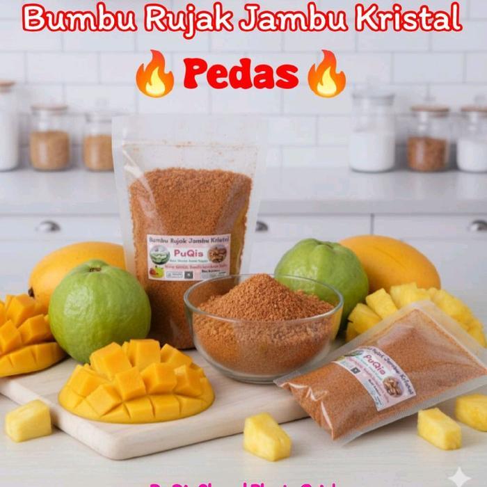 PUQIS Bumbu Rujak Jambu Kristal PEDAS 1Kg/BUMBU RUJAK PEDAS/BUMBU PEDAS/BUMBU RUJAK JAMBU KRISTAL