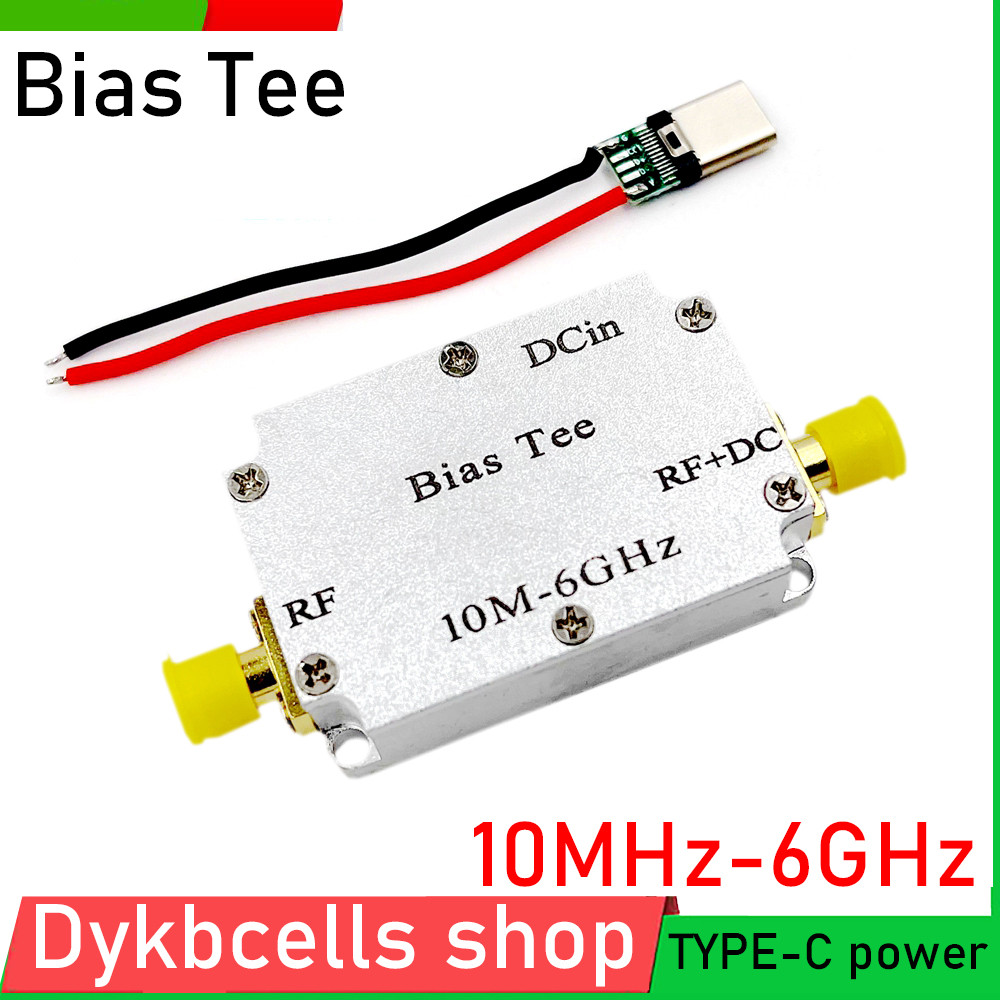 Type-C Bias Tee 10M-6GHz RF DC Block RF Isolator Coaxial Biaser For HAM Radio LAN Amplifier RTL SDR 