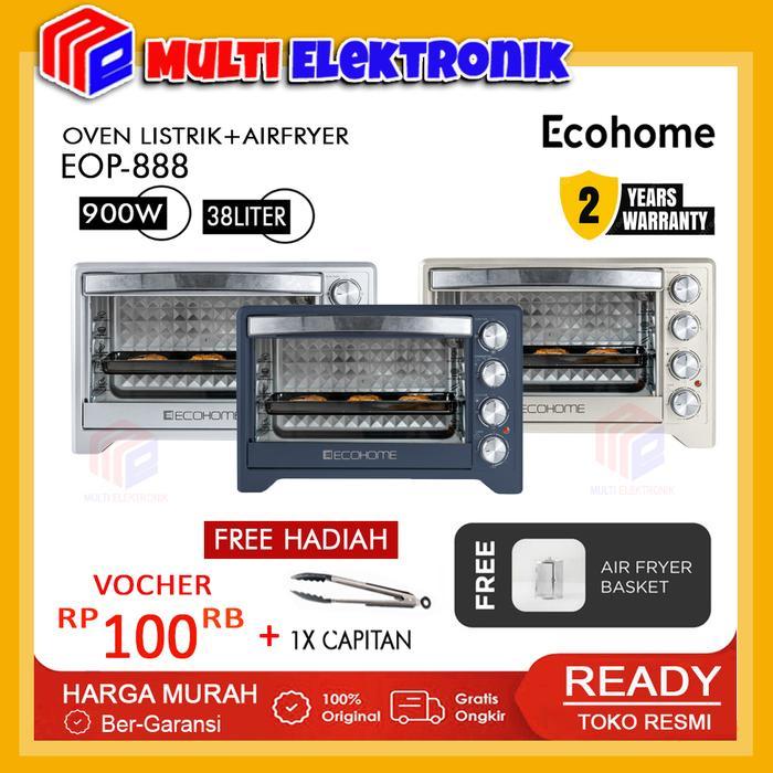 ECOHOME Electric Oven Low Watt Platinum EOP-888 Oven Listrik