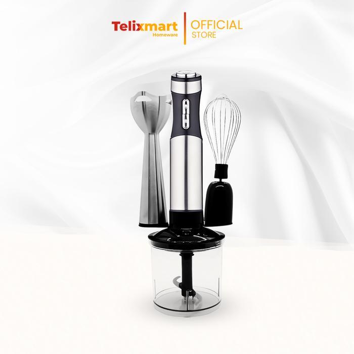 Dorahomi Hand Blender, Mixer Tangan Elektrik Stainless Steel, Motor Kuat Low Watt (Mixer Roti & Jus)