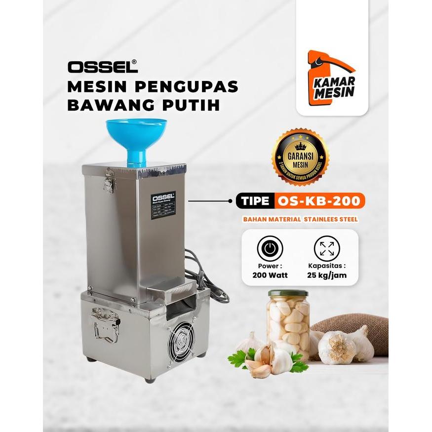 OSSEL Mesin Kupas Bawang Putih Listrik Pengupas Bawang Putih OS-KB-200 OSSEL
