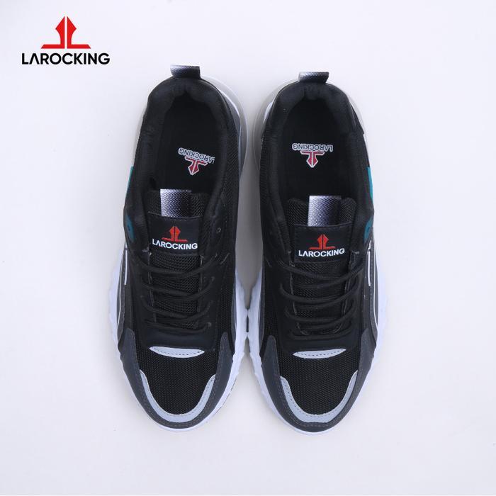 Larocking - Glynt Hitam Abu Sepatu Sneakers Casual Gym