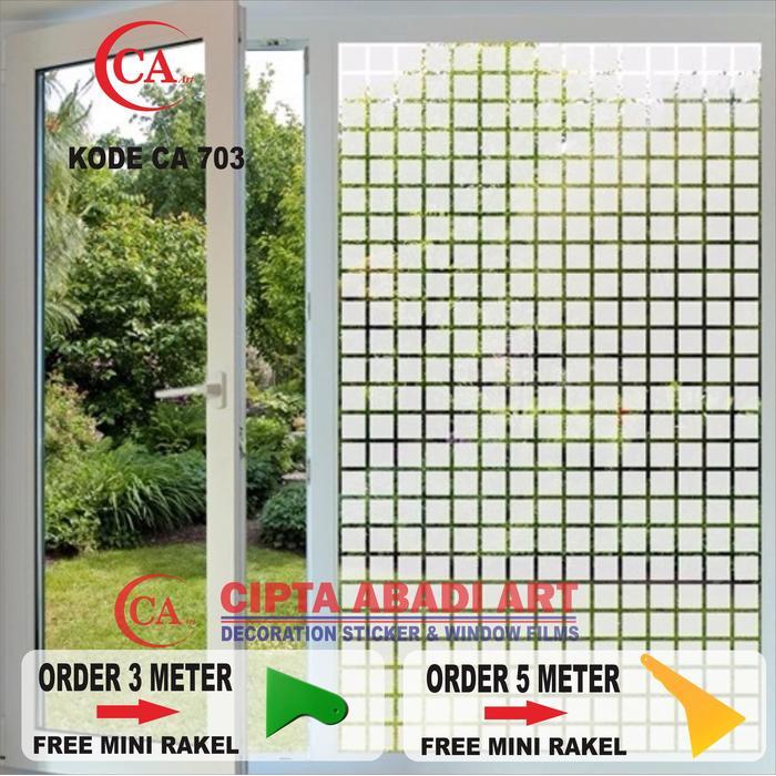 STIKER KACA MOTIF KOTAK"