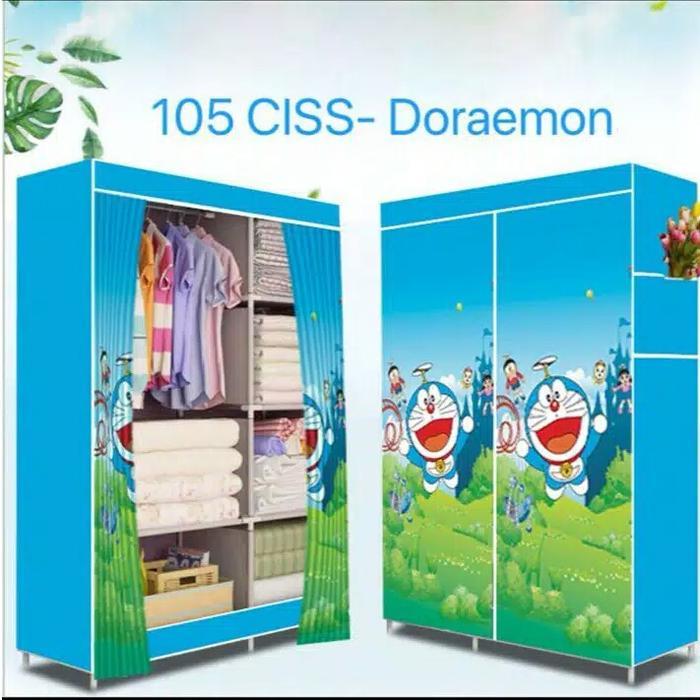 LEMARI PAKAIAN/LEMARI BAJU/RAK BAJU/RAK SERBAGUNA/PORTABLE CLOTH RACK 105 CISS BUKA SAMPING/KARAKTER