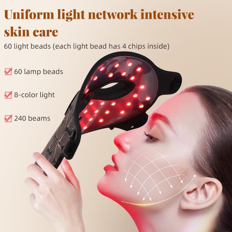 Ubilli Silicone Led Face Mask 8 Colors Red Light Therapy Infrared Flexible Soft Mask Led Therapy