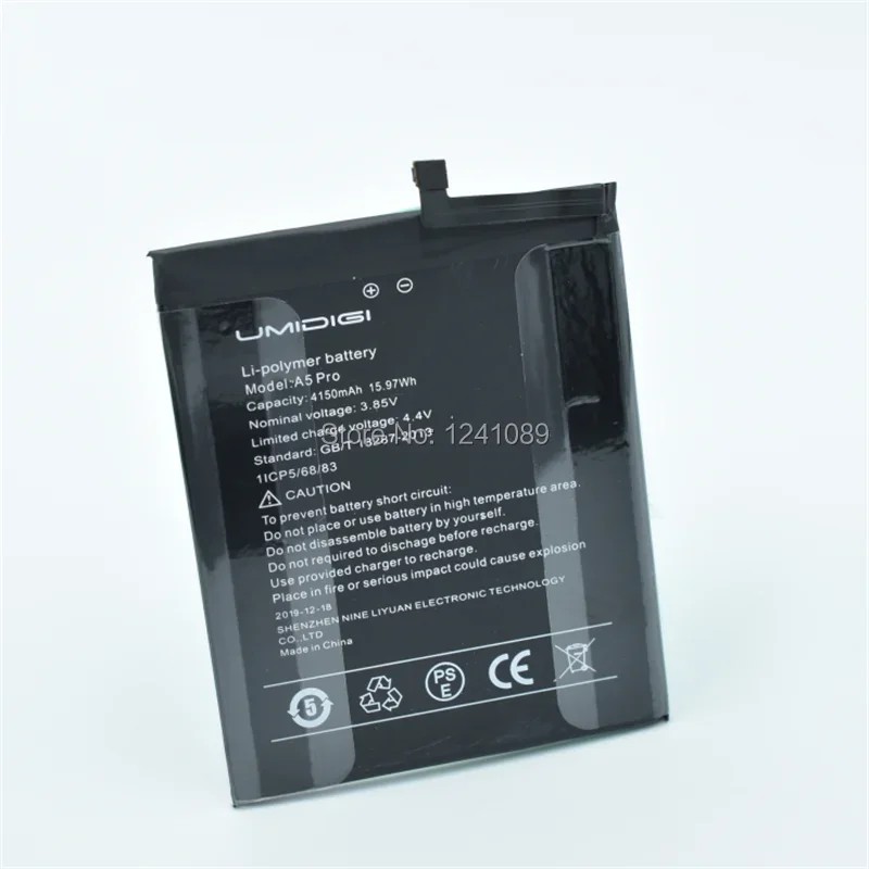 Mobile phone battery for Umidigi A5 pro battery 4150mAh High-quality Long standby time for UMIDIGI A