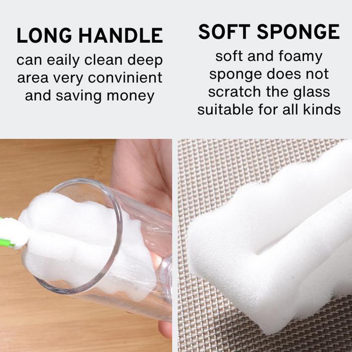 Aynmer 1 Set 3Pcs Sikat botol susu bayi Spons Pembersih Dot Botol Sikat Pembersih Perlengkapan bayi