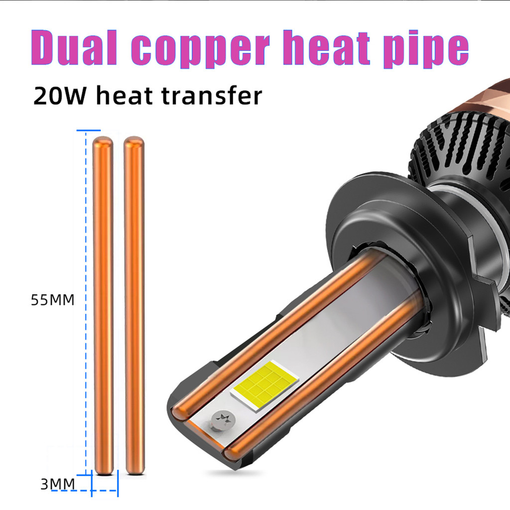 X-7SEVEN X-Rose 220W 50000LM 6500K LED Headlight Bulb For Car 9004 9005 9006 9007 9012 H1 H4 H7 H11