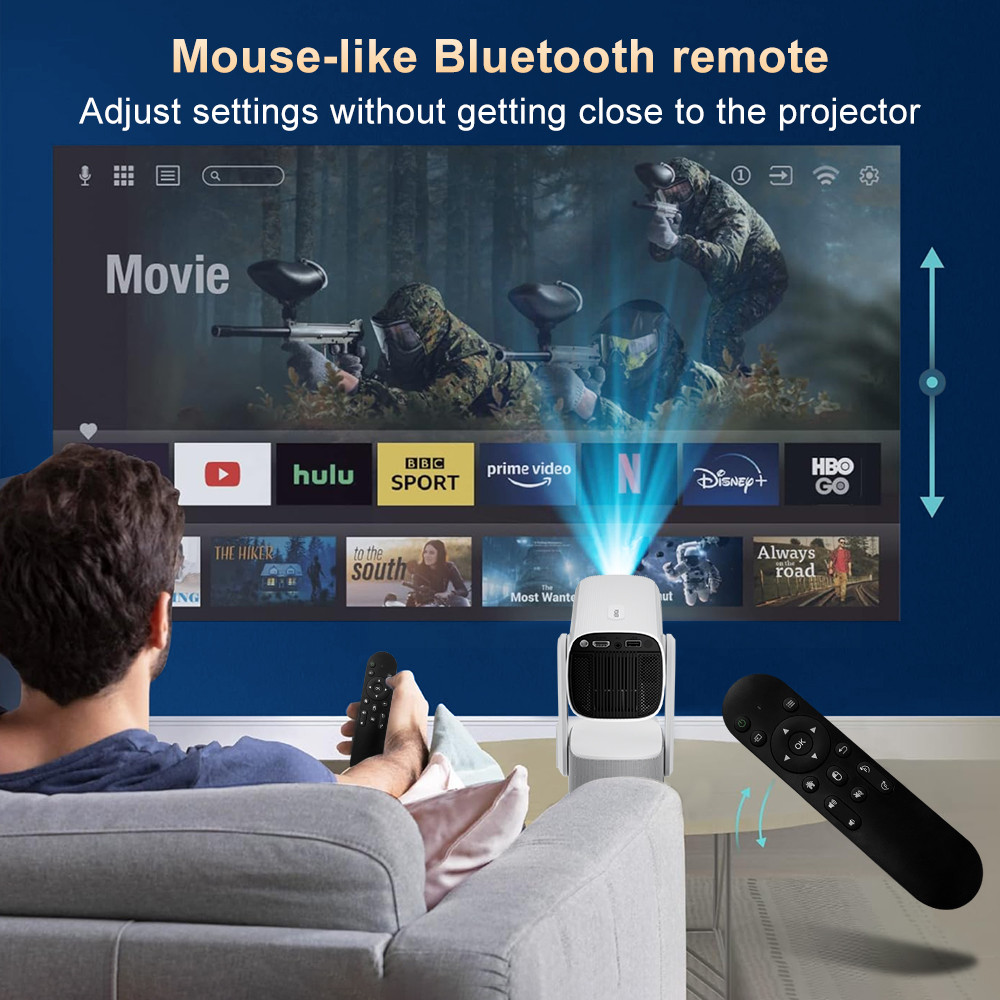 Android 11 K2 Projector Dual WiFi 6 BT Smart Mini Projector 2.4g 5.8g Pocket Cinema Outdoor Portable